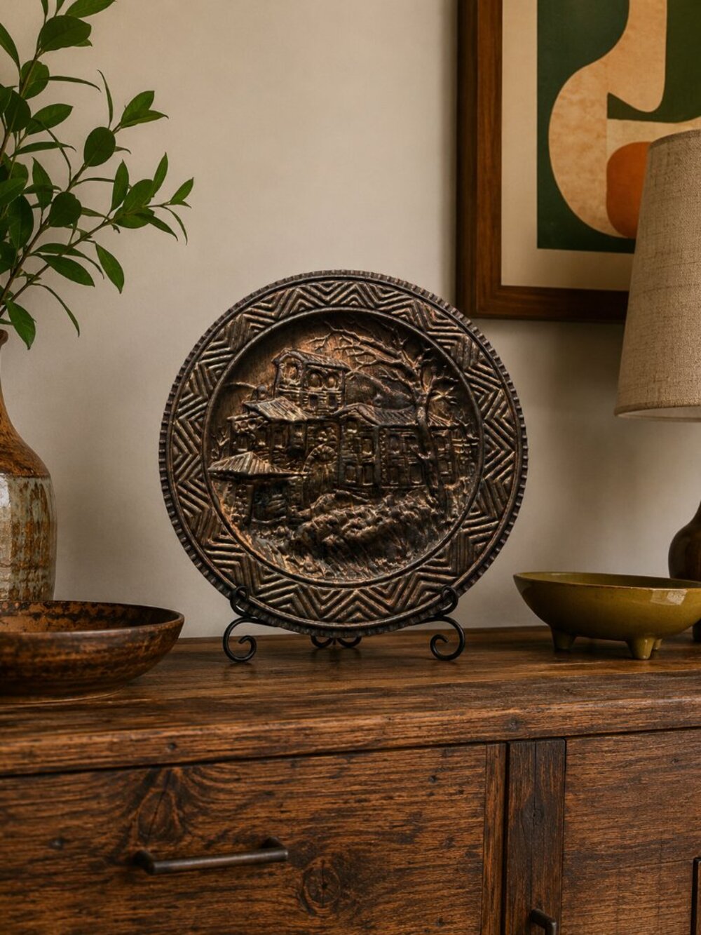 Vintage 1950's Copper‎ Plate
